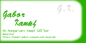 gabor kampf business card